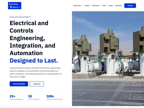 Industrial Systems Inc. website screenshot