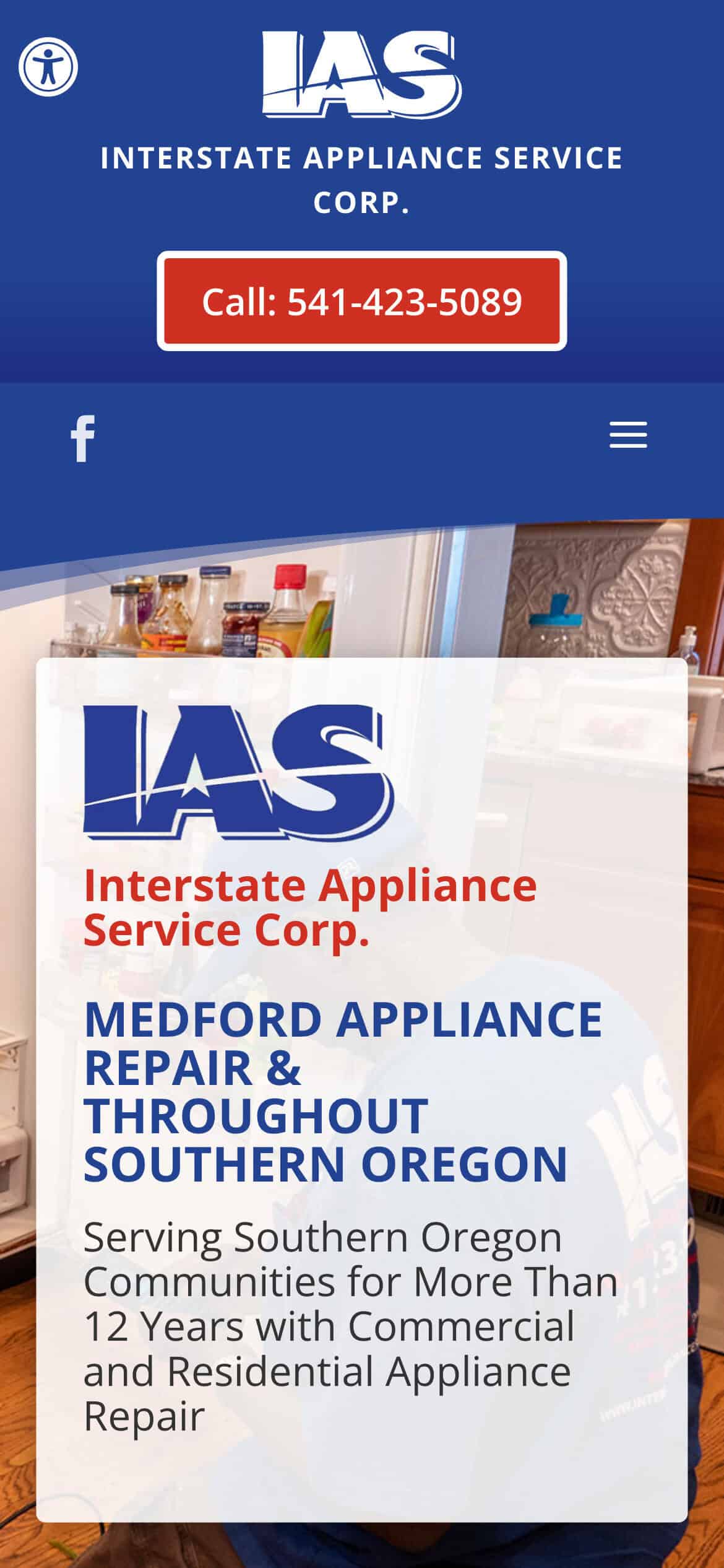 Interstate Appliance Service mobile homepage