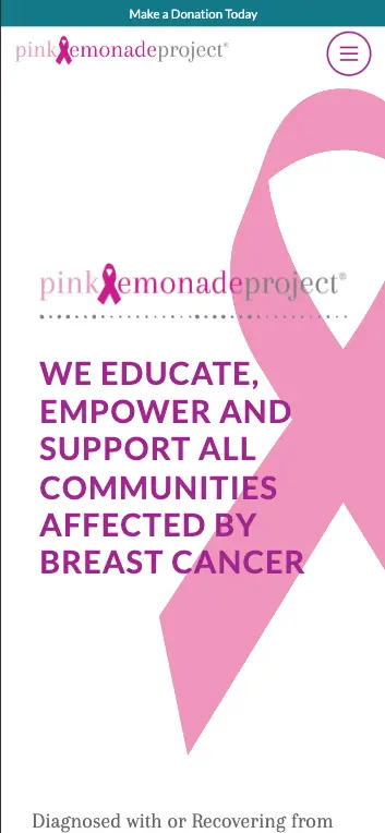 Mobile screenshot for Pink Lemonade Project.