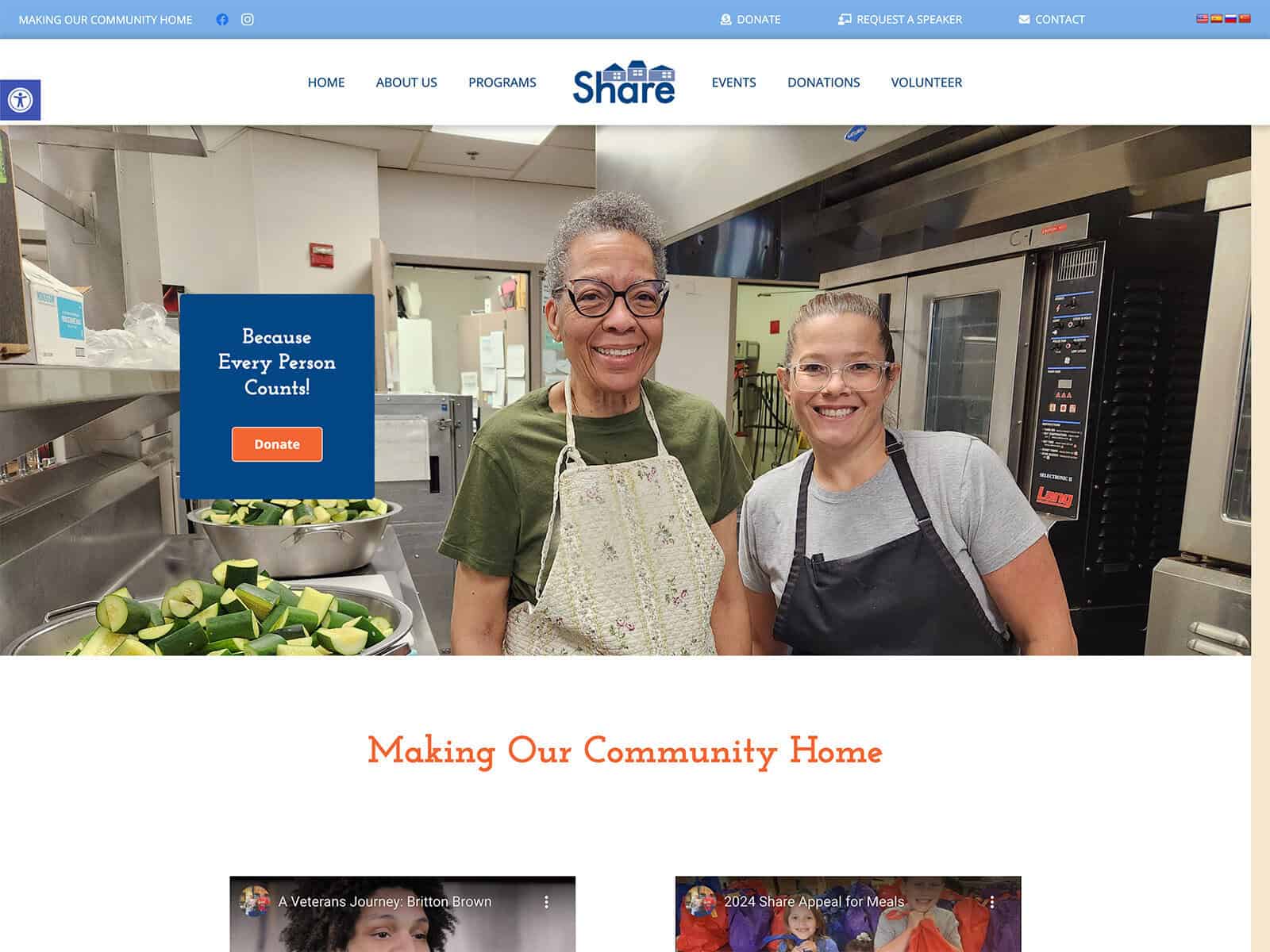 Share Vancouver desktop homepage